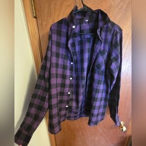 Purple and Black Checkered Shirt